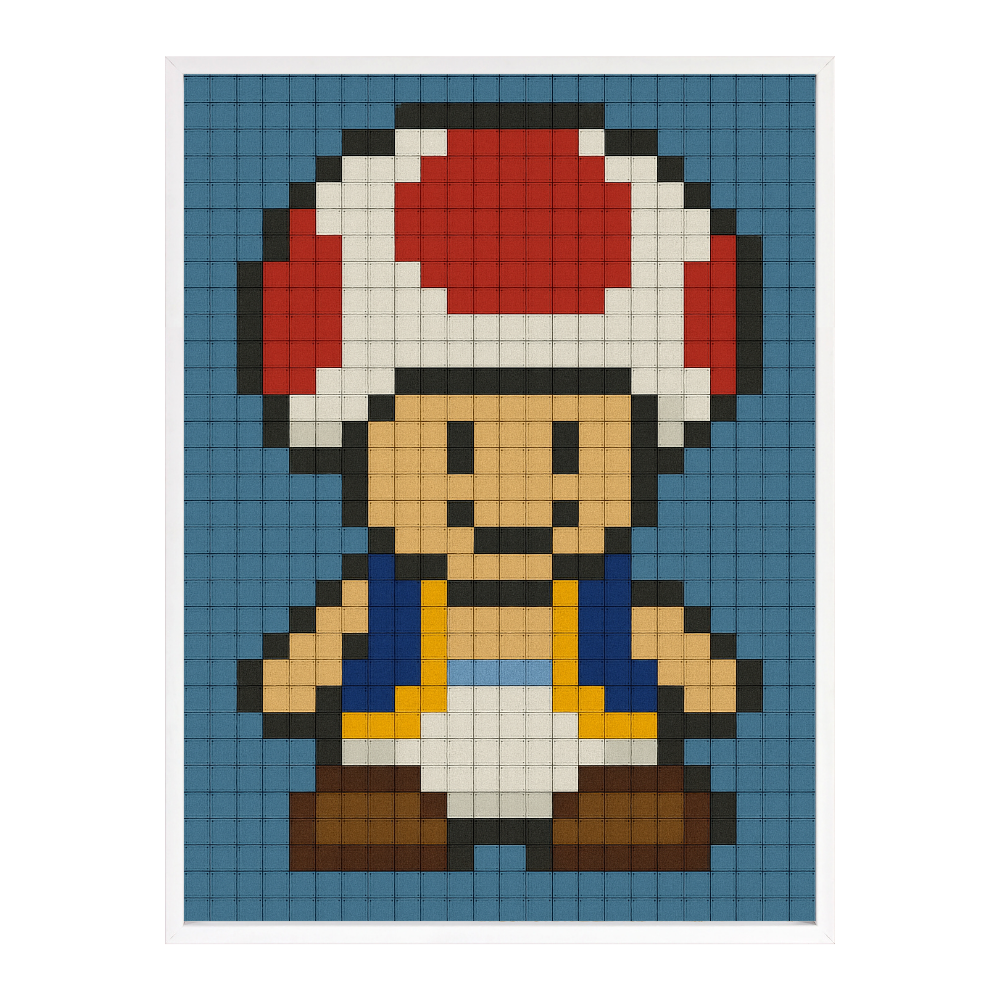 Poster mit Bilderrahmen Toad Pixel - verschiedene Formate