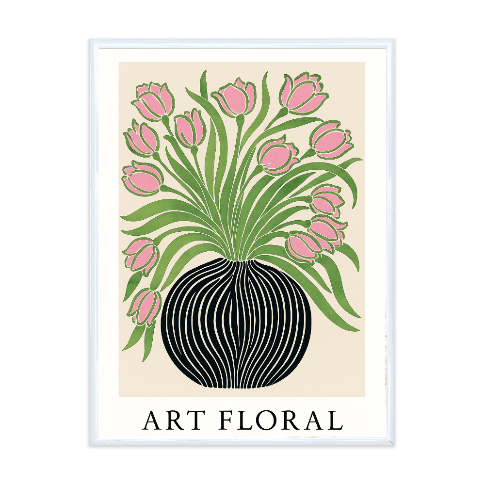 Poster mit Bilderrahmen Art Flower - inklusive Bilderrahmen