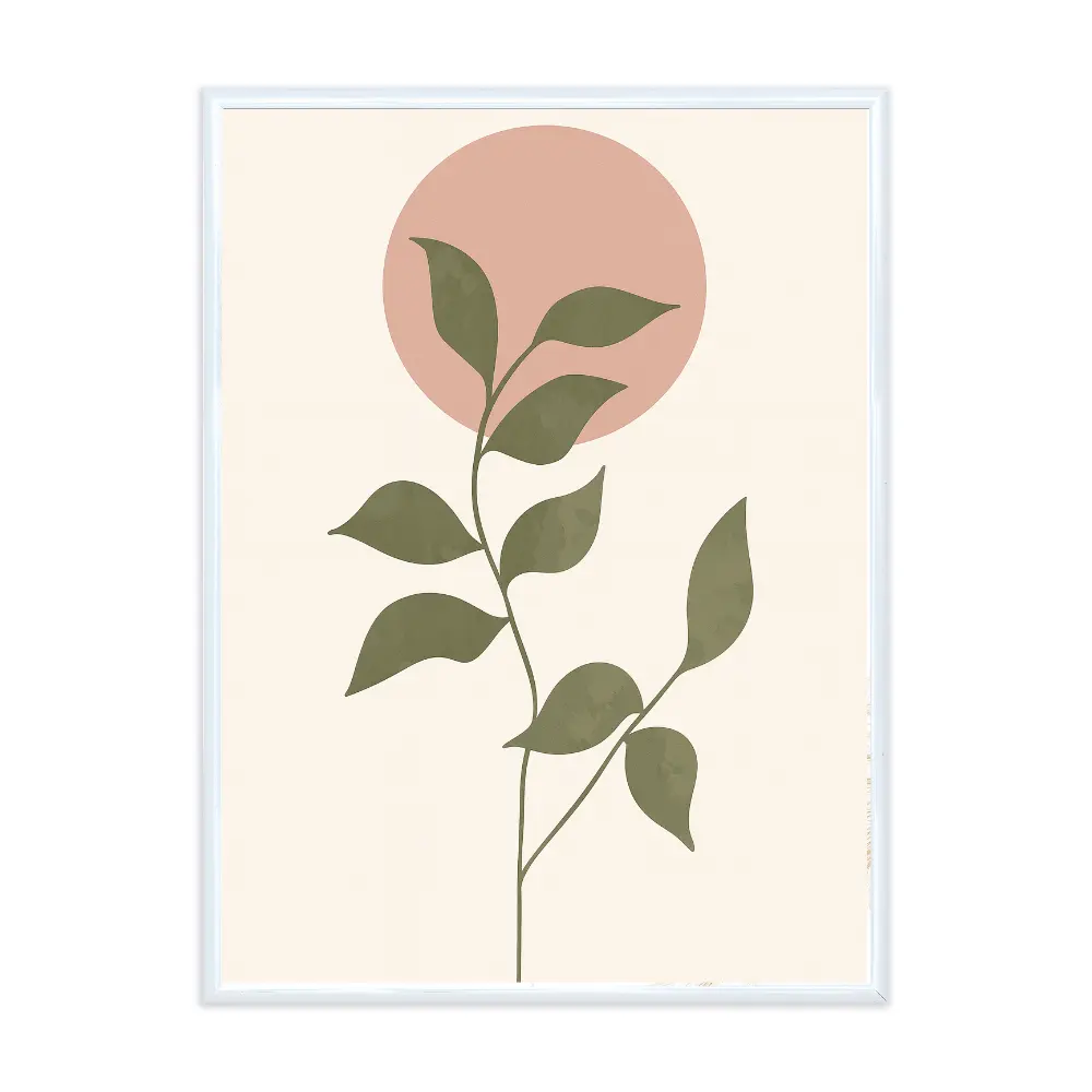 Poster mit Bilderrahmen Botanical Minimal Art - verschiedene Formate Interior Design