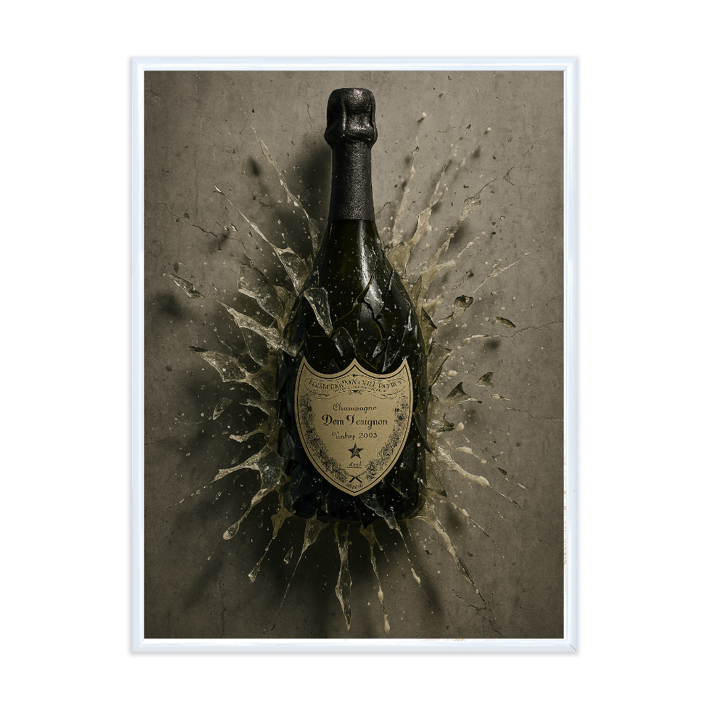 Poster mit Bilderrahmen Champagner - verschiedene Formate