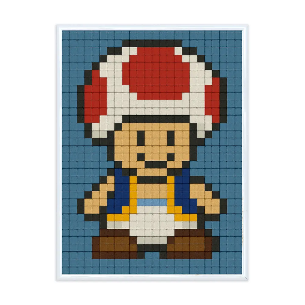 Poster mit Bilderrahmen Toad Pixel - verschiedene Formate Interior Design