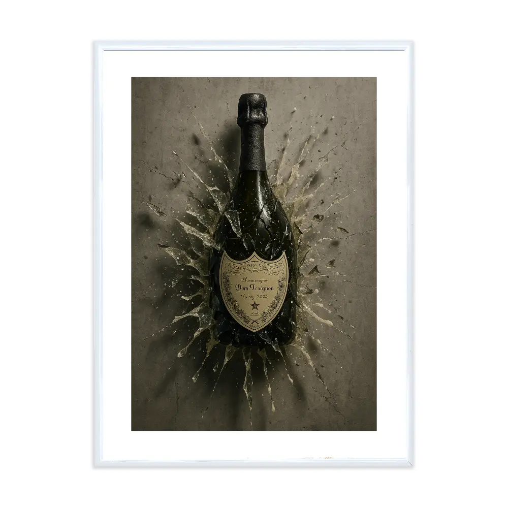 Poster mit Bilderrahmen Champagner - verschiedene Formate Interior Design