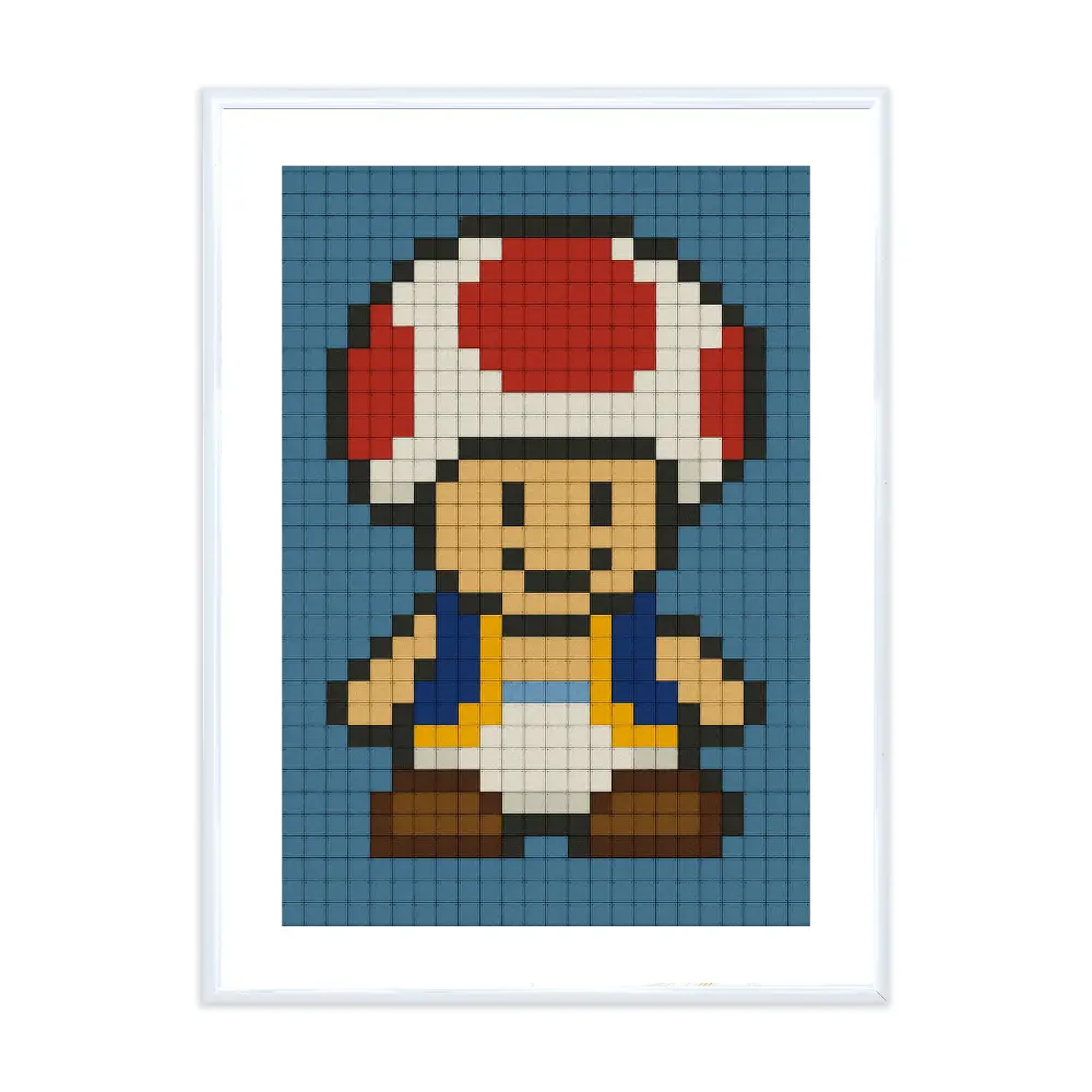 Poster mit Bilderrahmen Toad Pixel - verschiedene Formate Interior Design