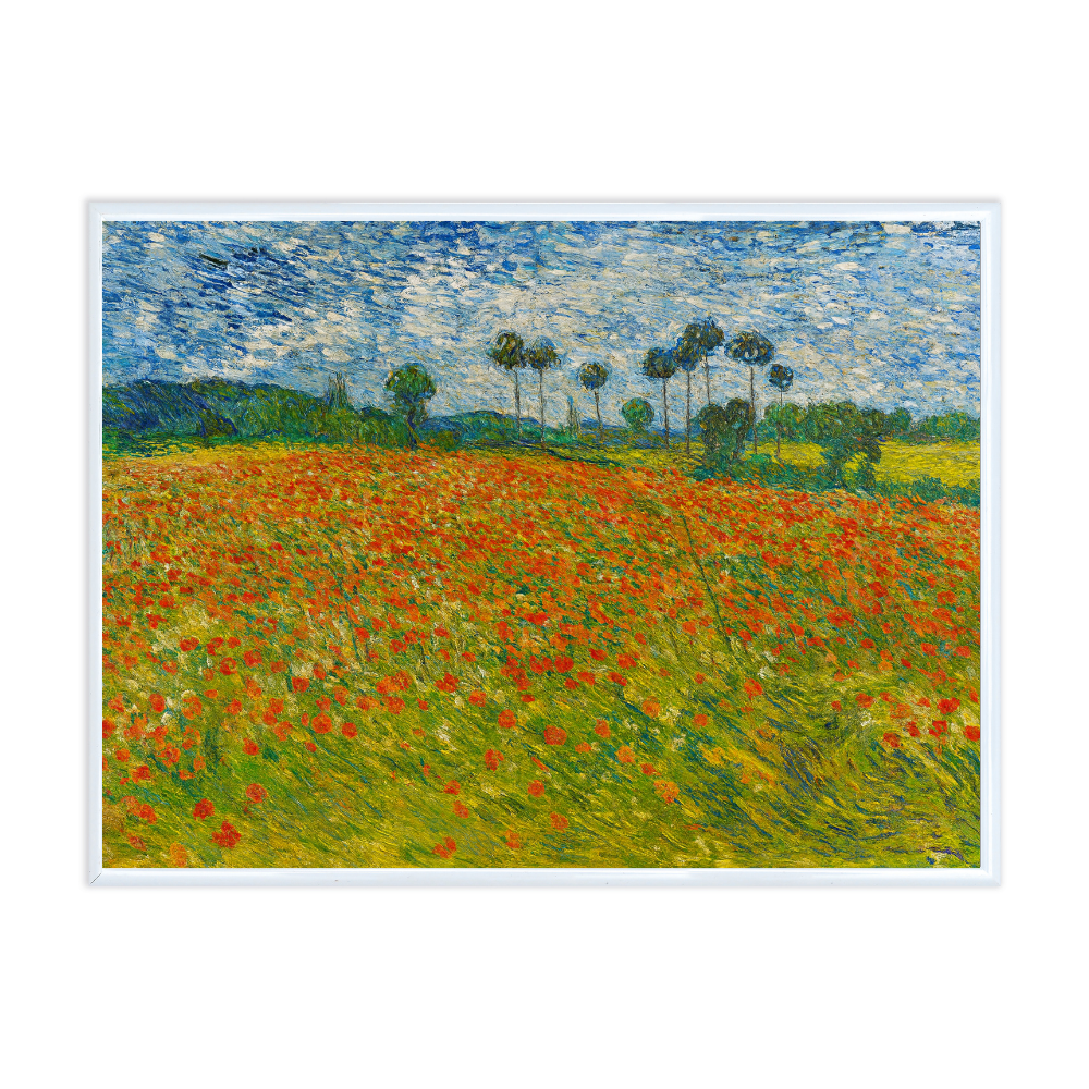 Poster mit Bilderrahmen van Gogh Mohnwiese - verschiedene Formate