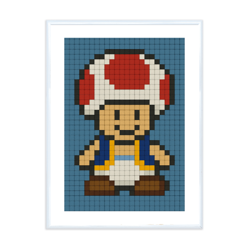 Poster mit Bilderrahmen Toad Pixel - verschiedene Formate