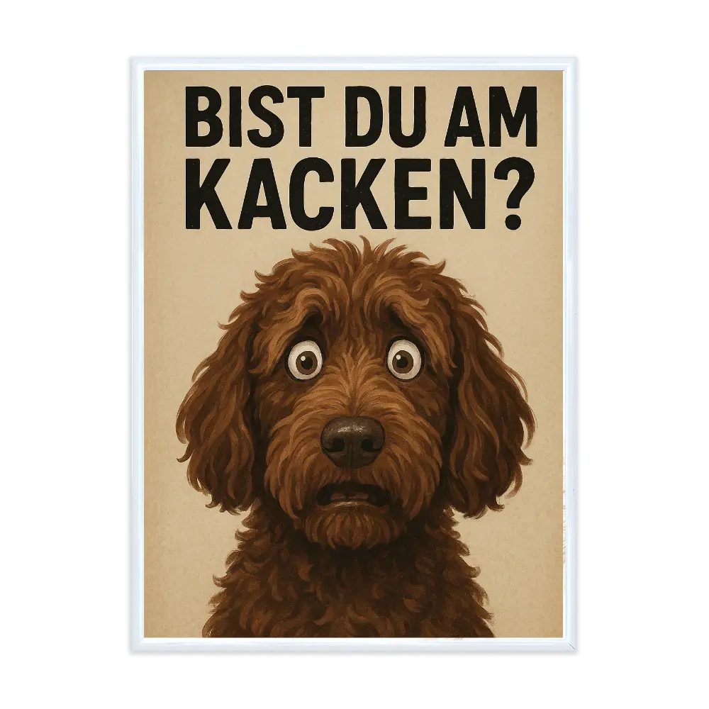 Poster mit Bilderrahmen Bist Du am...? - inklusive Bilderrahmen Interior Design