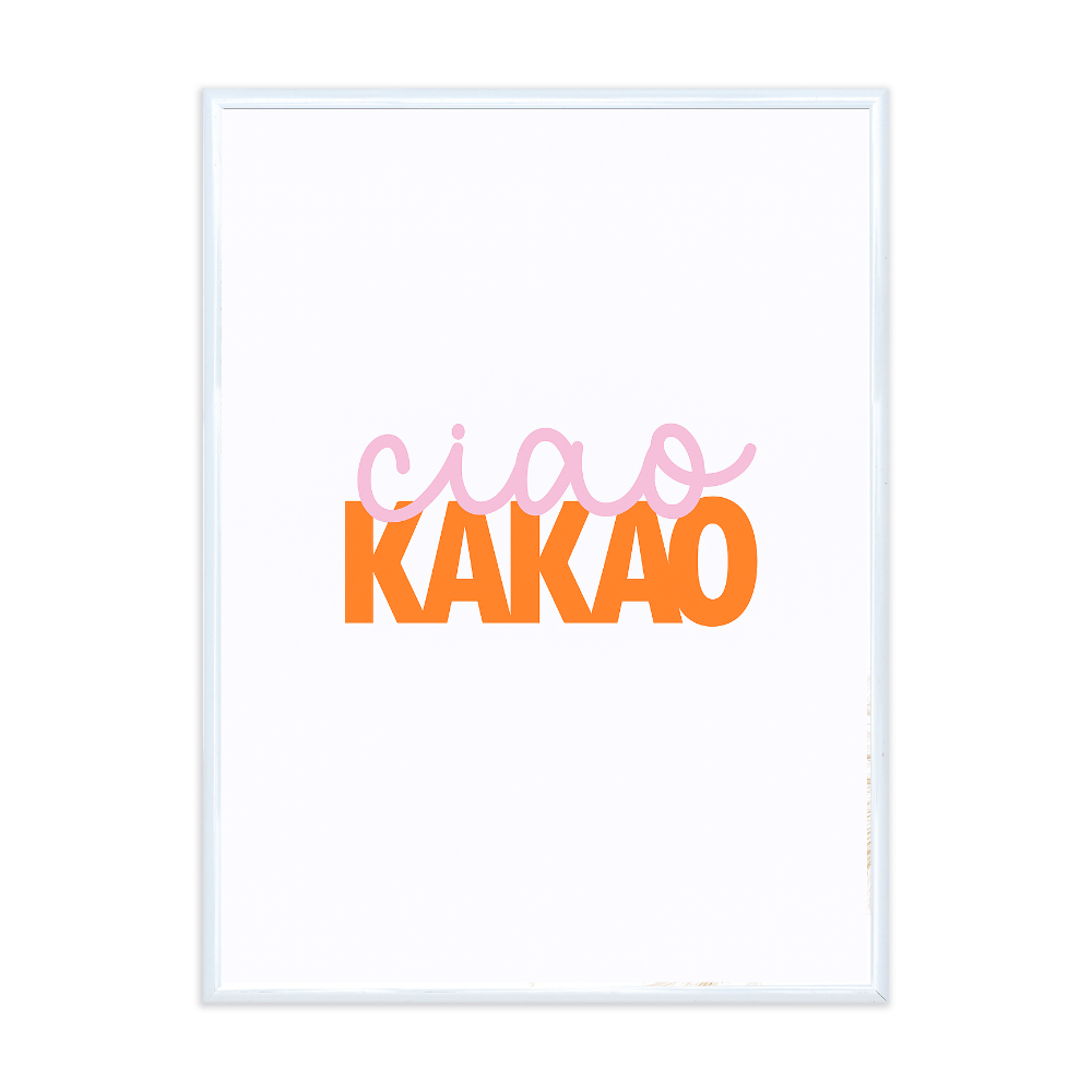 Poster mit Bilderrahmen ciao kako - inklusive Bilderrahmen
