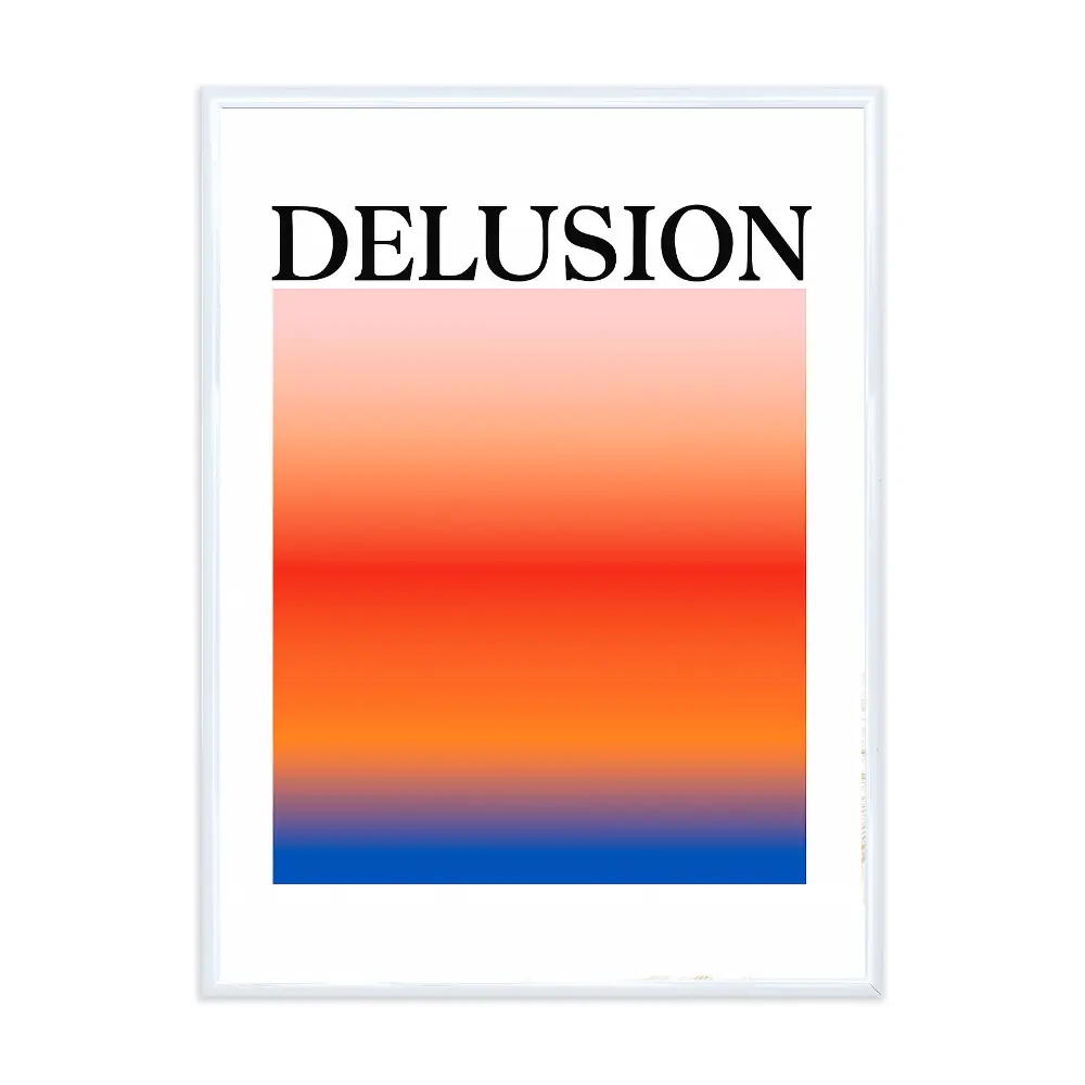 Poster mit Bilderrahmen Delusion - inklusive Bilderrahmen Interior Design