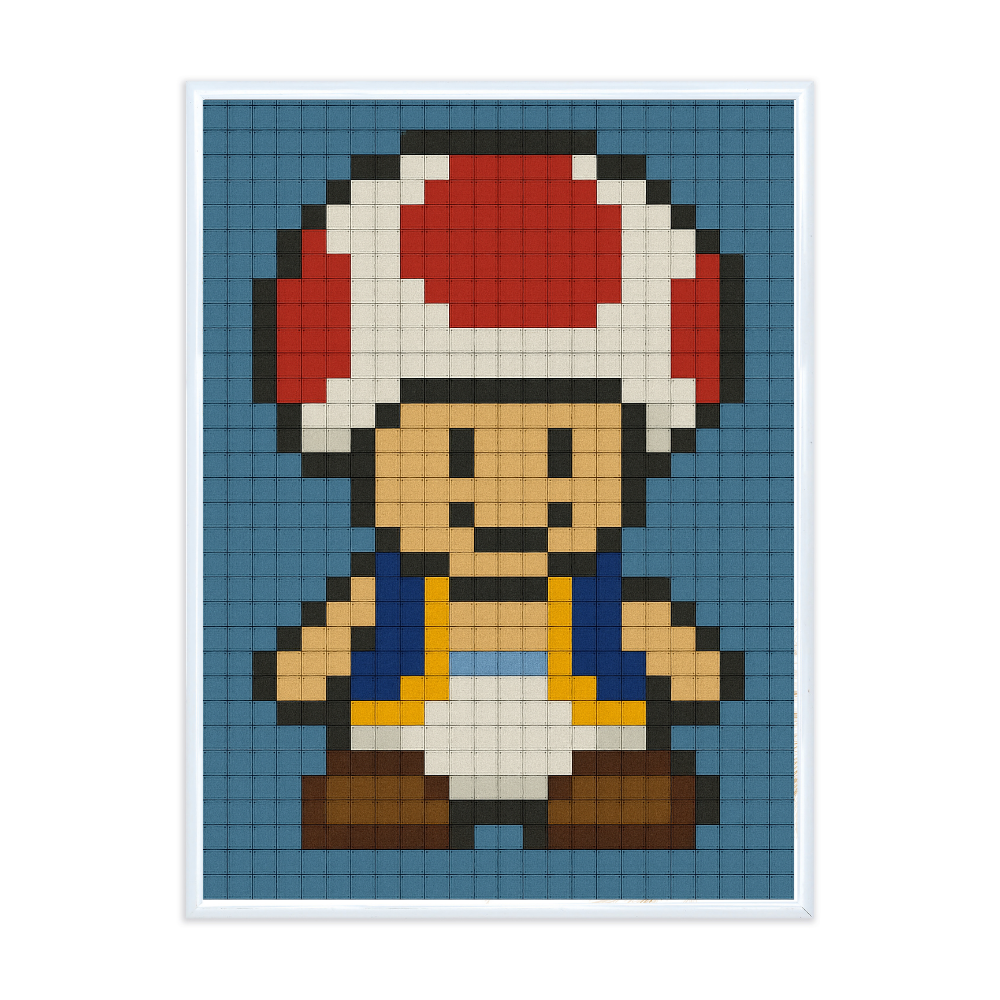 Poster mit Bilderrahmen Toad Pixel - verschiedene Formate