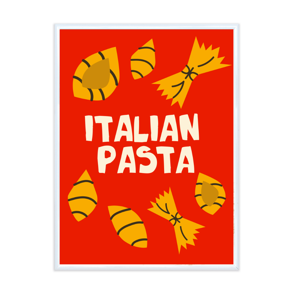 Poster mit Bilderrahmen Italian Pasta - verschiedene Formate