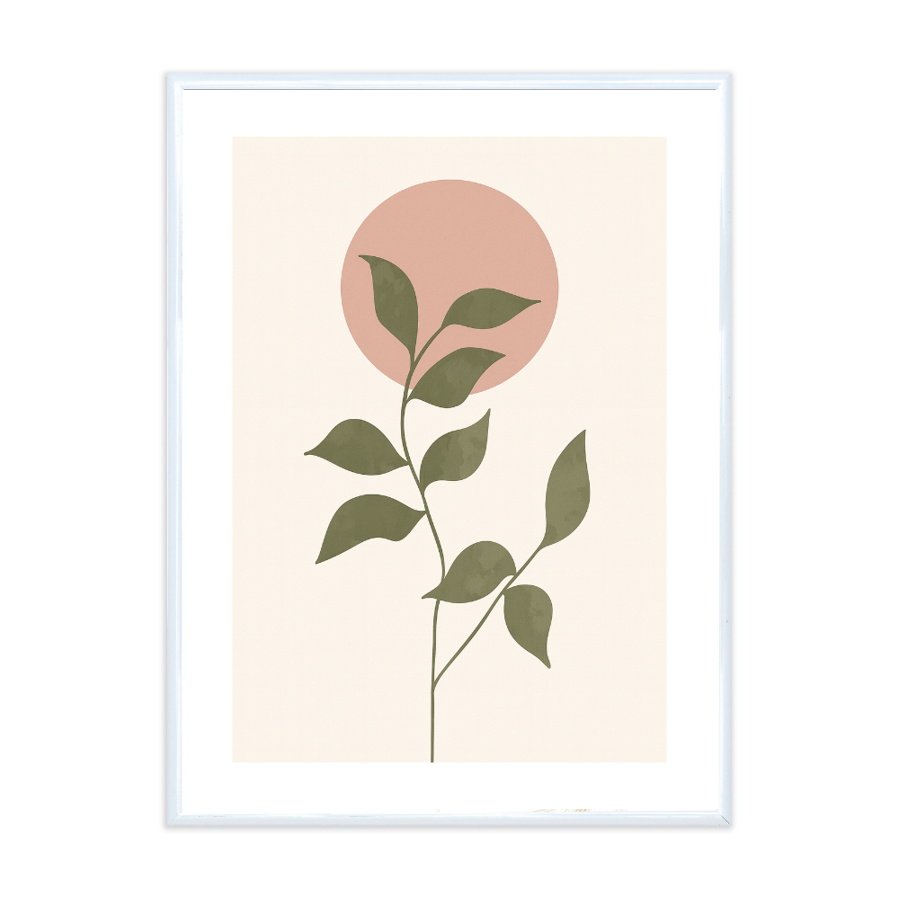 Poster mit Bilderrahmen Botanical Minimal Art - verschiedene Formate