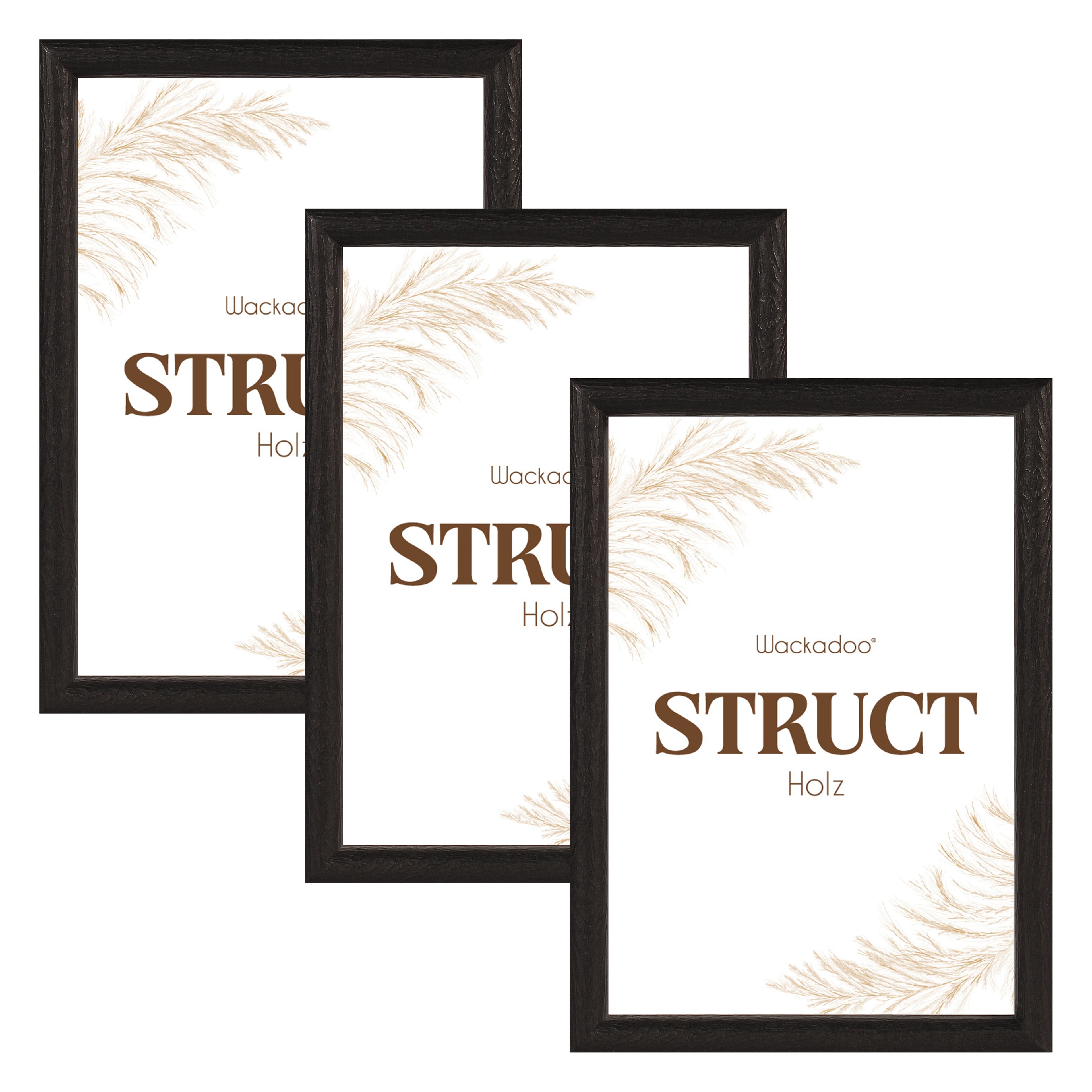 Bilderrahmen 3er Set STRUCT mit Struktur aus MDF Holz