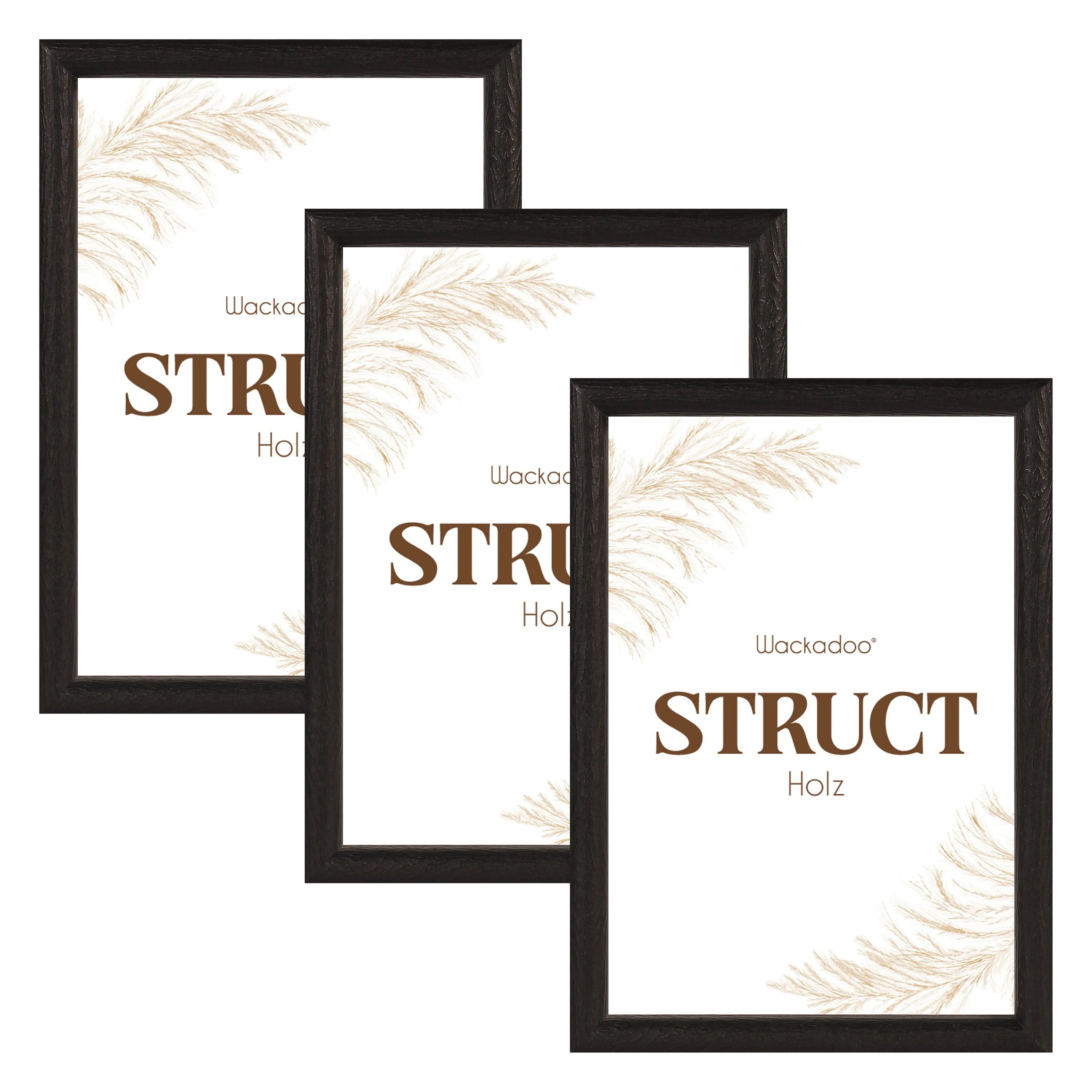 Bilderrahmen 3er Set STRUCT mit Struktur aus MDF Holz PORTRAITRAHMEN