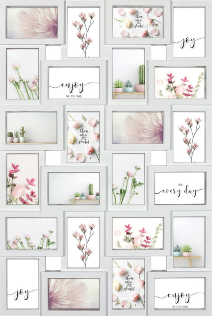 Bilderrahmen Collage für 24 Fotos Format 10x15 cm COLLAGERAHMEN