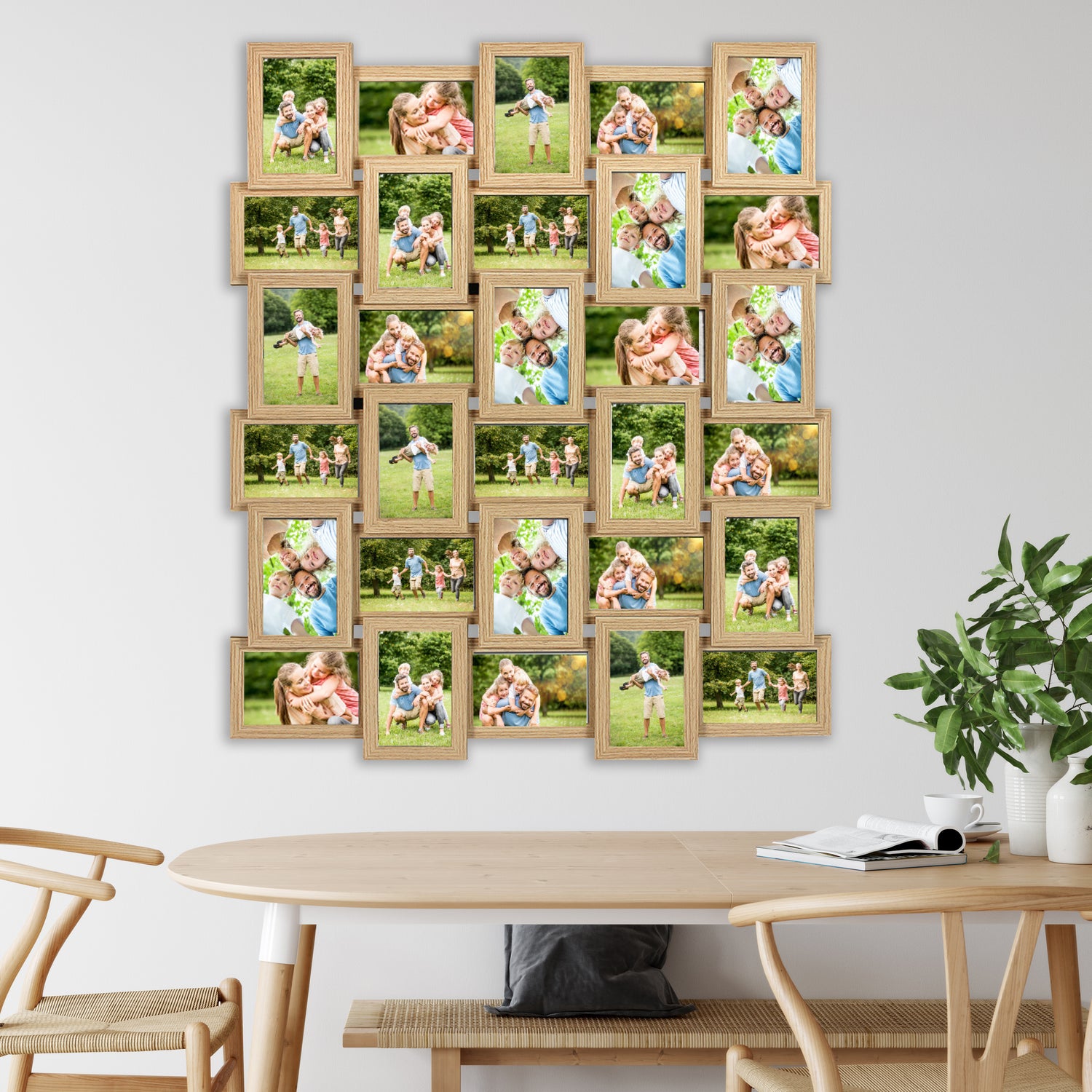 Bilderrahmen Collage für 30 Bilder mit Deinen eigenen Fotos - einfach &amp; schnell hochladen