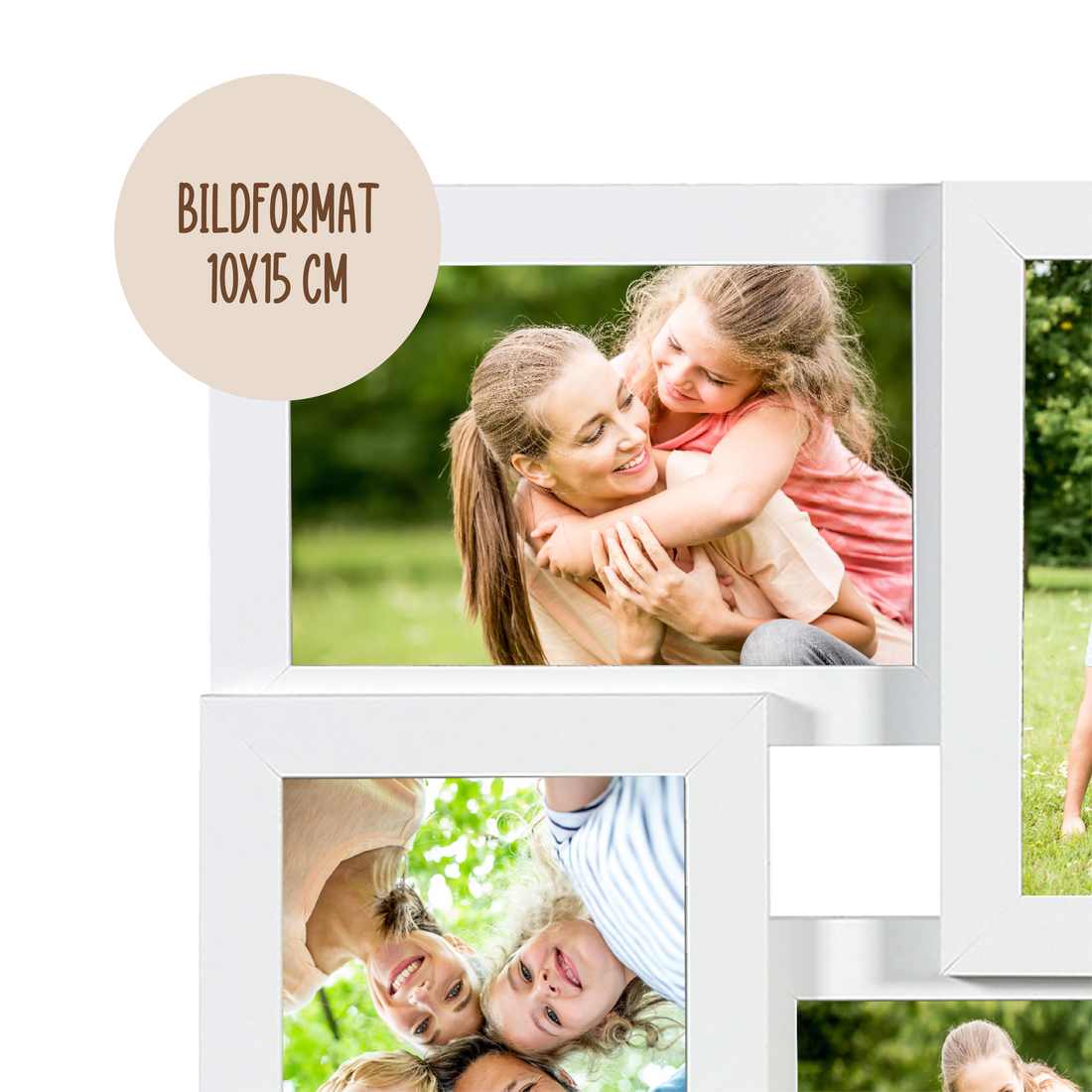 Personalisierte Bilderrahmen Collage für 4 Bilder mit deinen eigenen Fotos