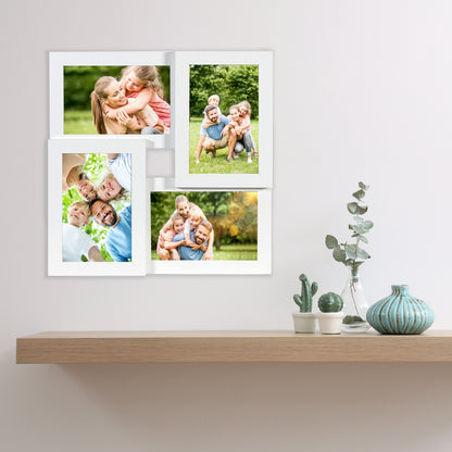 Personalisierte Bilderrahmen Collage für 4 Bilder mit deinen eigenen Fotos
