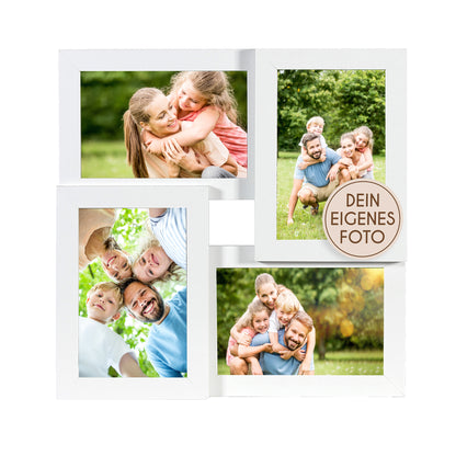 Personalisierte Bilderrahmen Collage für 4 Bilder mit deinen eigenen Fotos