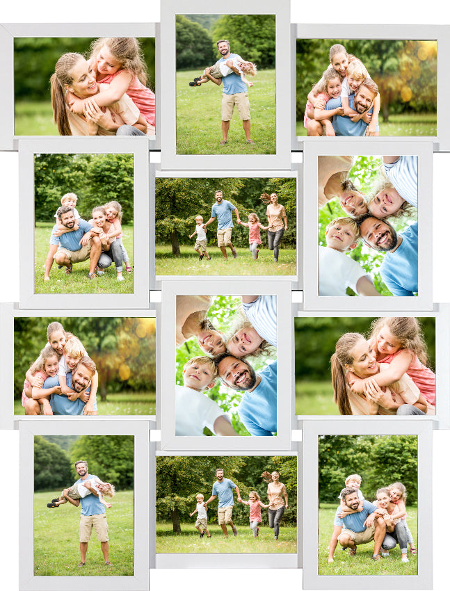 Personalisierte Bilderrahmen Collage für 12 Bilder im Format 13 x 18 cm mit deinen eigenen Fotos