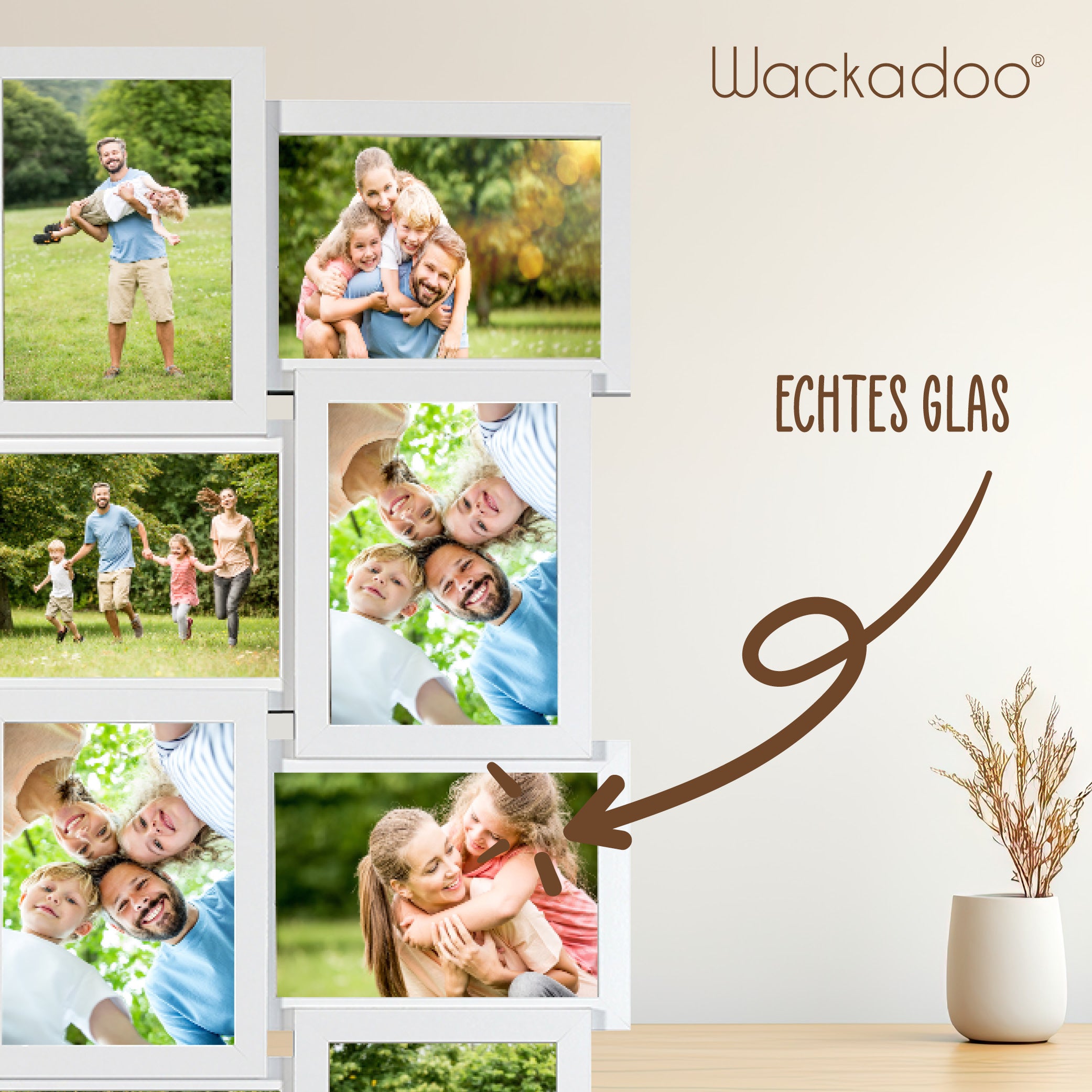 Personalisierte Bilderrahmen Collage für 12 Bilder im Format 13 x 18 cm mit deinen eigenen Fotos