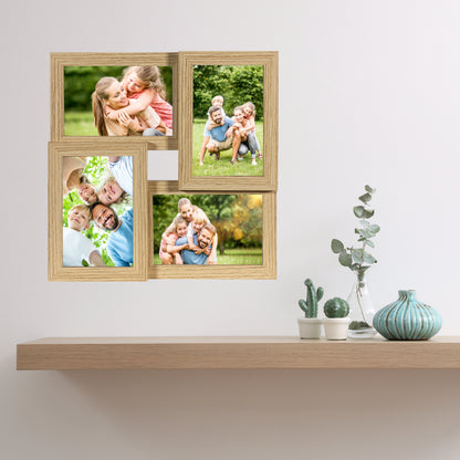 Personalisierte Bilderrahmen Collage für 4 Bilder mit deinen eigenen Fotos