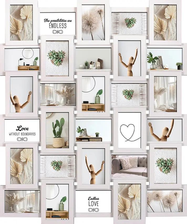 Bilderrahmen Collage für 30 Bilder mit Deinen eigenen Fotos - einfach & schnell hochladen Picturedoo