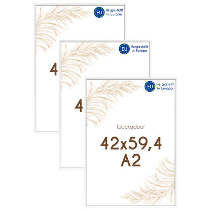 Wackadoo Bilderrahmen 3er Set AMALFI aus MDF Holz mit Glasscheibe
