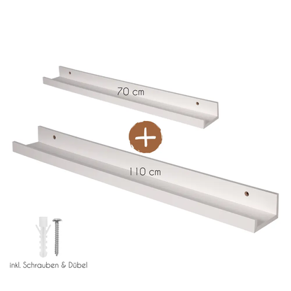 Bilderleiste aus MDF Holz inkl. Befestigungsmaterial