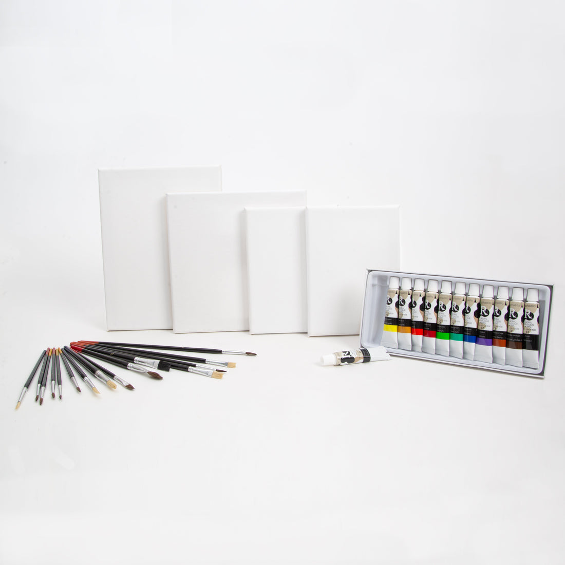 Wackadoo ART Starter Set 30 teilig Leinwand zum Bemalen Acryl Farben Pinsel Set FSC® Holz Keilrahmen Wackadoo Living