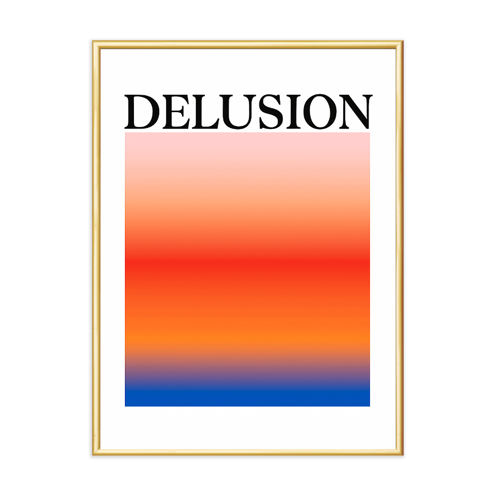 Poster mit Bilderrahmen Delusion - inklusive Bilderrahmen