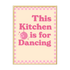 Poster mit Bilderrahmen Dancing Kitchen - inklusive Bilderrahmen Interior Design