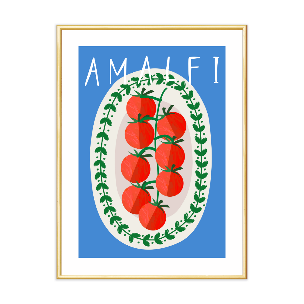 Poster mit Bilderrahmen Amalfi - verschiedene Formate