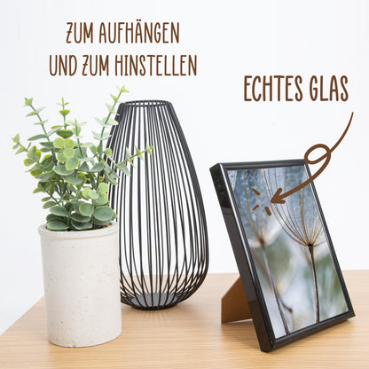 Bilderrahmen Set 6 teilig (30x40 cm &amp; 21x30 cm) mit Glasscheiben zum Gestalten von Fotowänden