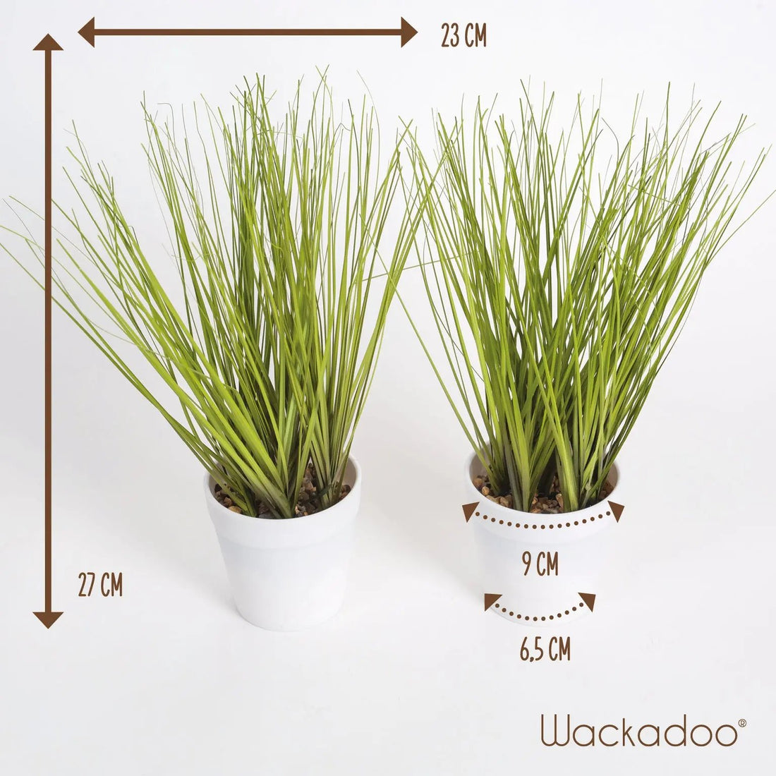 Kunstgras 2er Set im Übertopf 17 cm Interior Design