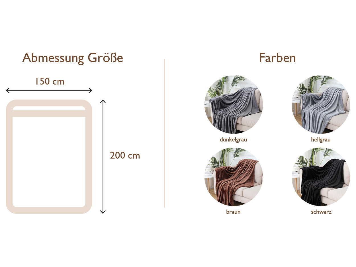 Flauschige Kuscheldecke 150x200 cm