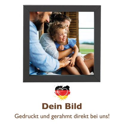 Bilderrahmen quadratisch aus HOLZ mit Deinem eigenen Foto - einfach &amp; schnell hochladen