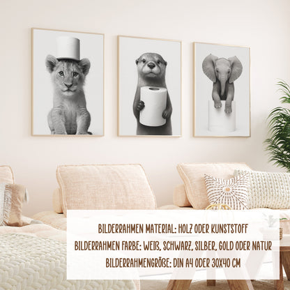 Wackadoo Poster Set Baby Klotiere 3er Set inklusive Bilderrahmen