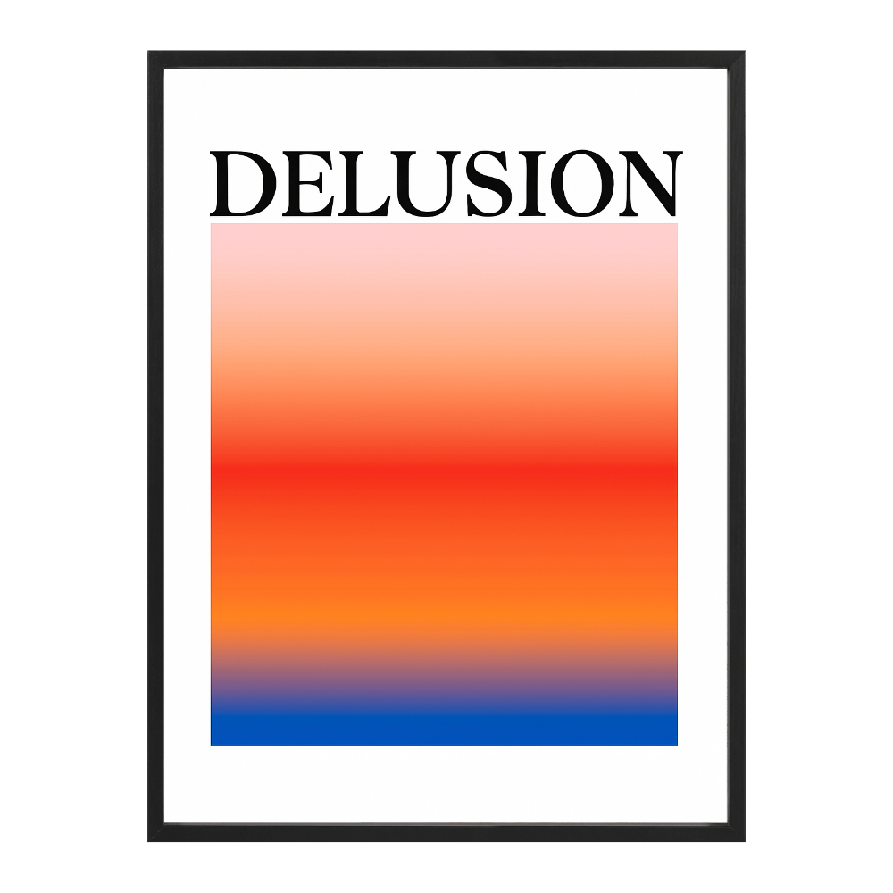 Poster mit Bilderrahmen Delusion - inklusive Bilderrahmen