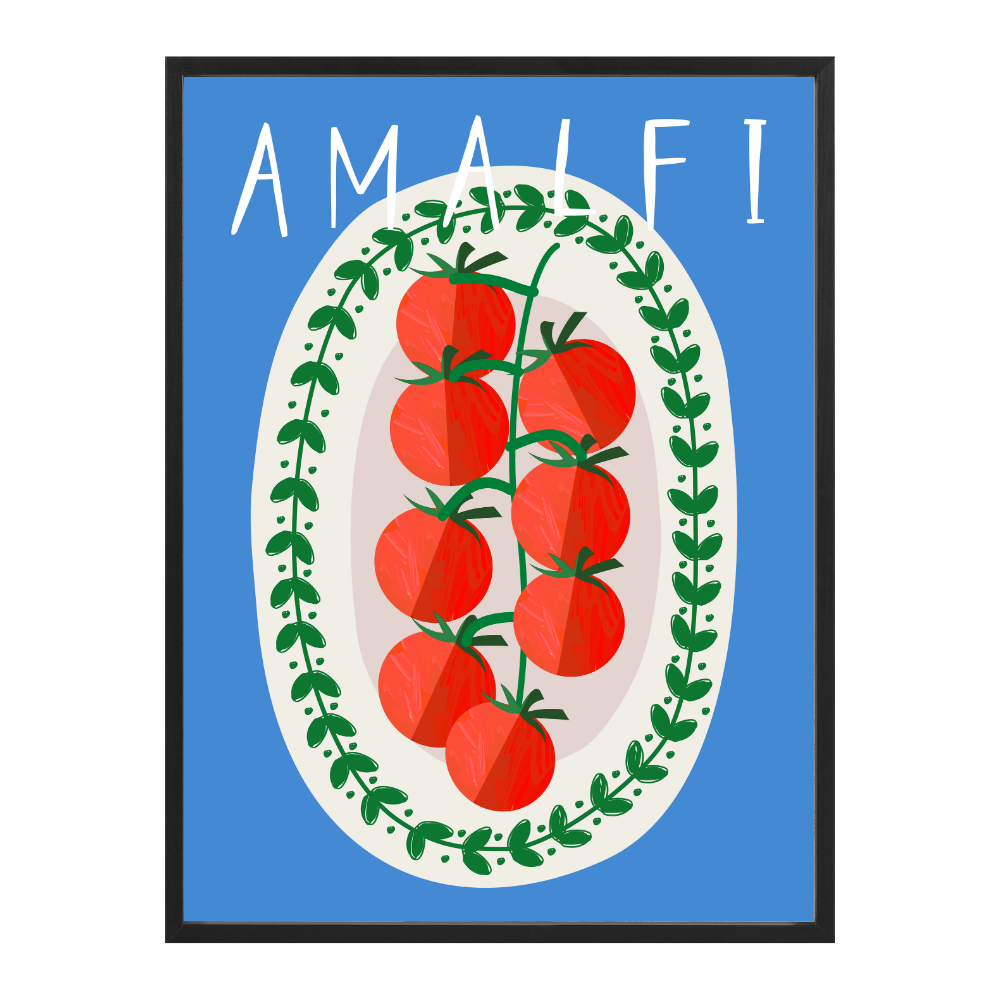 Poster mit Bilderrahmen Amalfi - verschiedene Formate