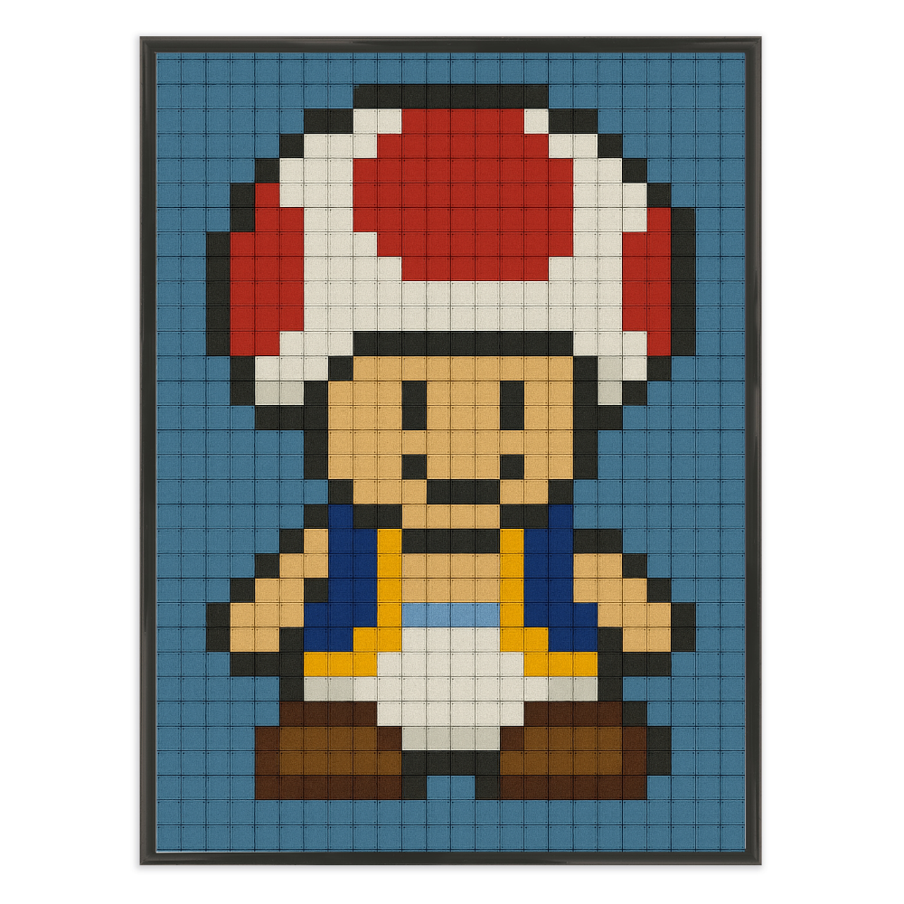 Poster mit Bilderrahmen Toad Pixel - verschiedene Formate