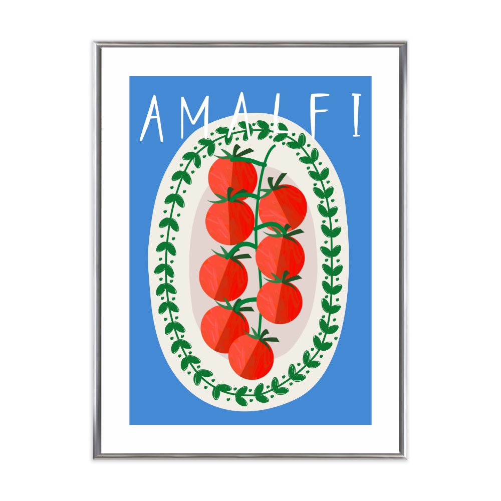 Poster mit Bilderrahmen Amalfi - verschiedene Formate