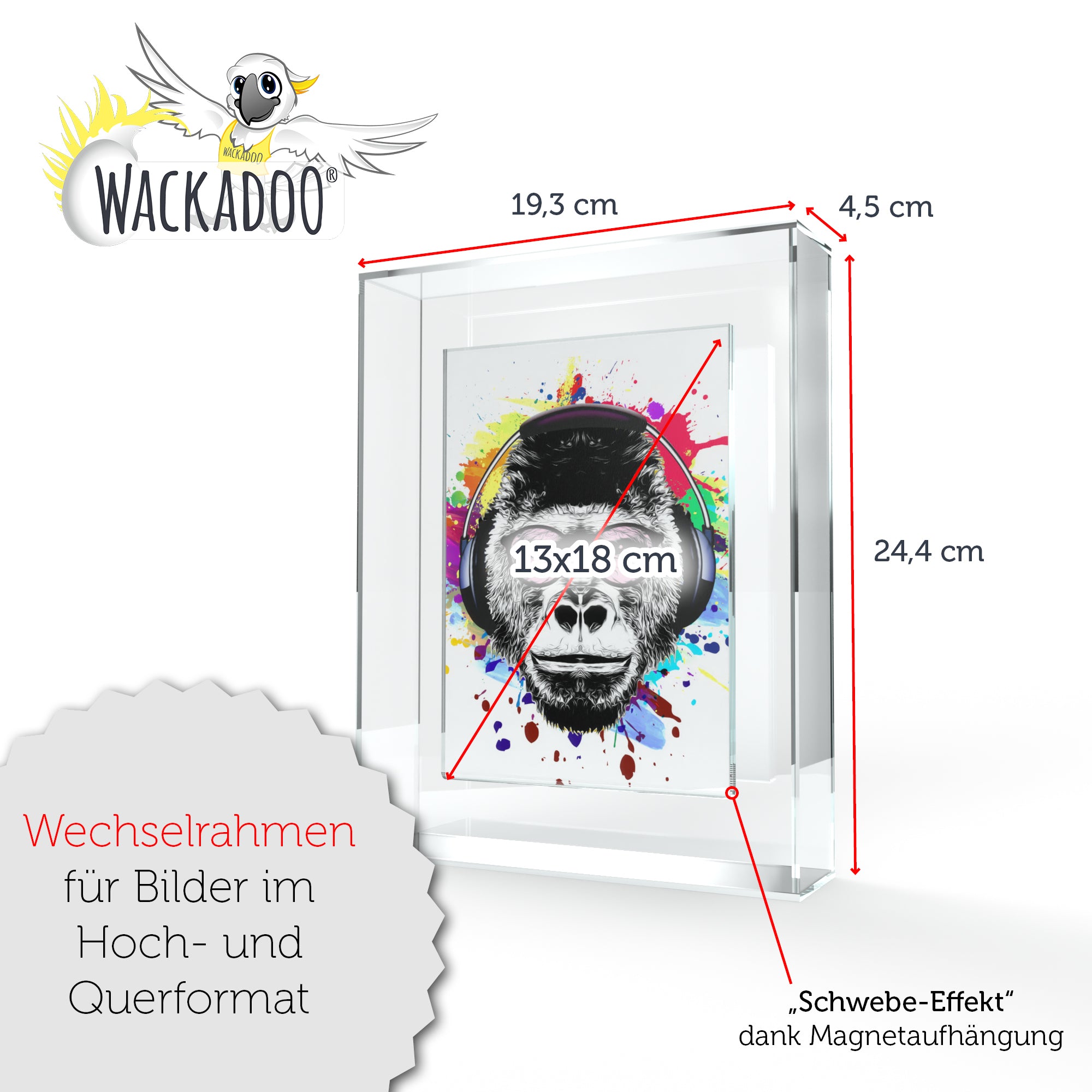 Wackadoo Design Bilderrahmen aus Acrylglas &quot;pure the set 4.0&quot;