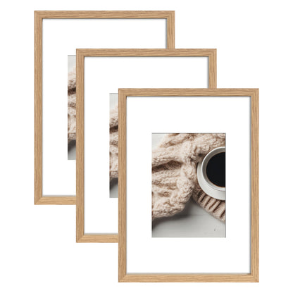 Wackadoo Bilderrahmen Set Nordic aus FSC MDF Holz Eiche Optik