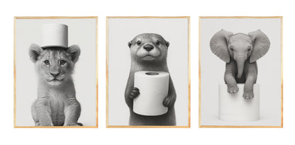Wackadoo Poster Set Baby Klotiere 3er Set inklusive Bilderrahmen