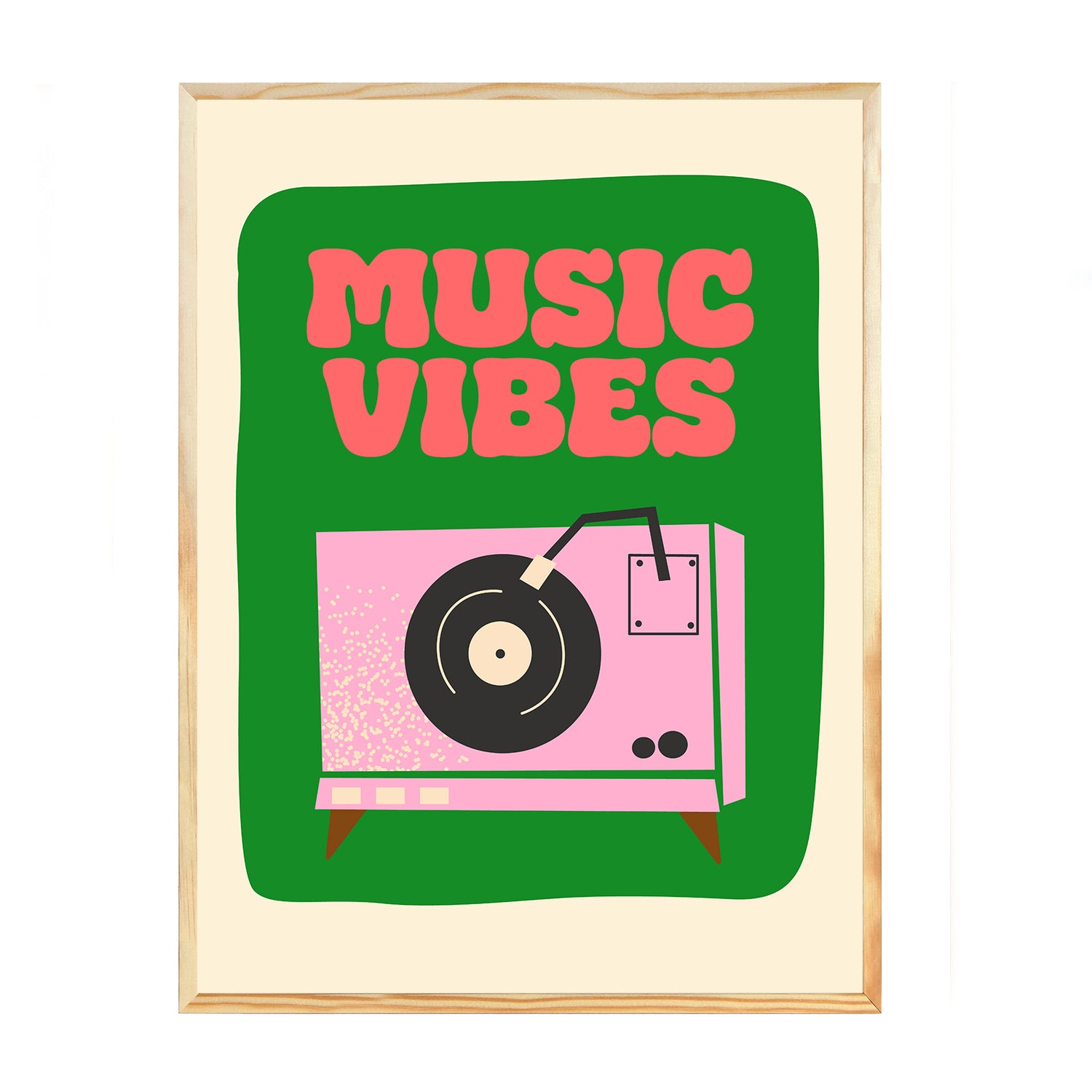 Poster mit Bilderrahmen Music Vibes - inklusive Bilderrahmen