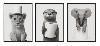 Wackadoo Poster Set Baby Klotiere 3er Set inklusive Bilderrahmen