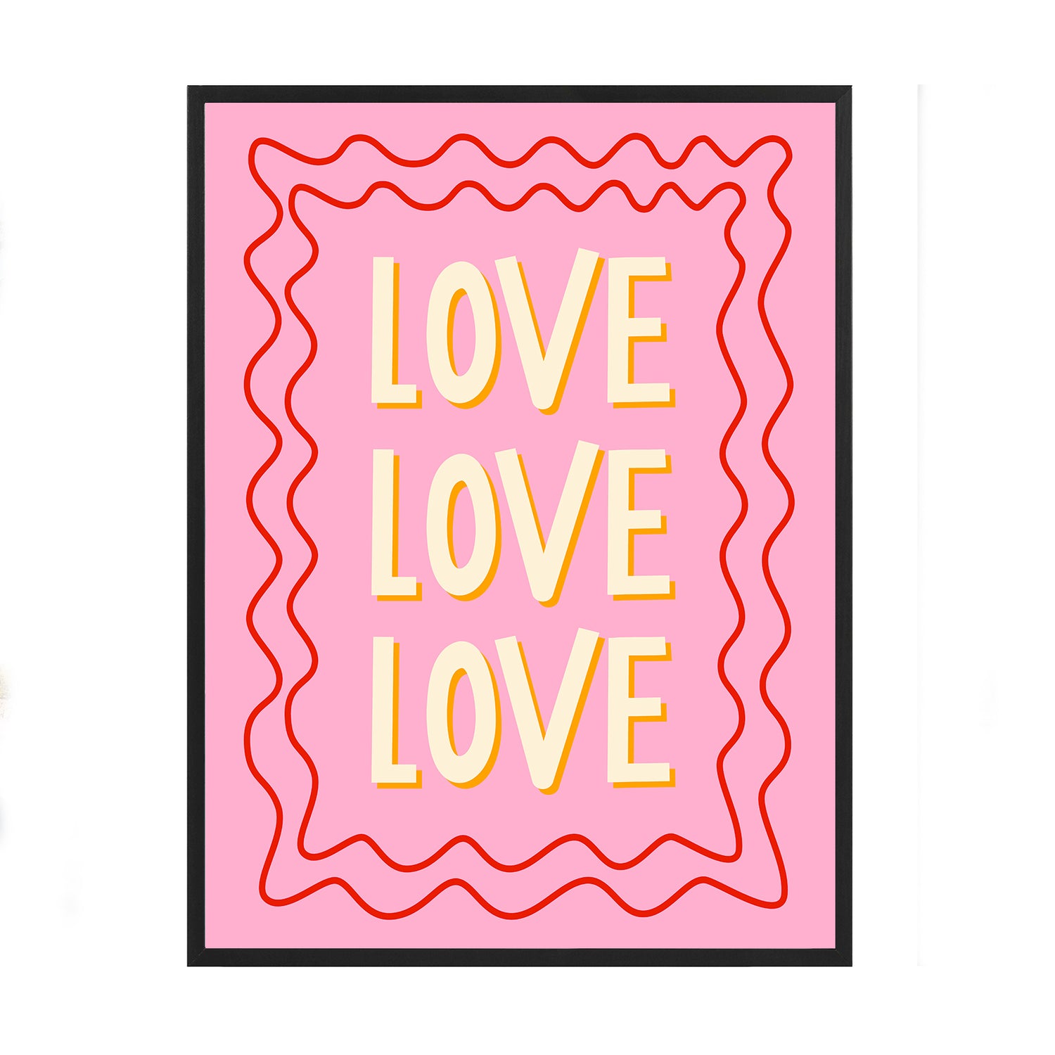 Poster mit Bilderrahmen Love - verschiedene Formate