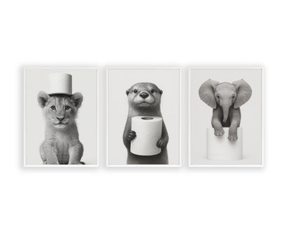 Wackadoo Poster Set Baby Klotiere 3er Set inklusive Bilderrahmen