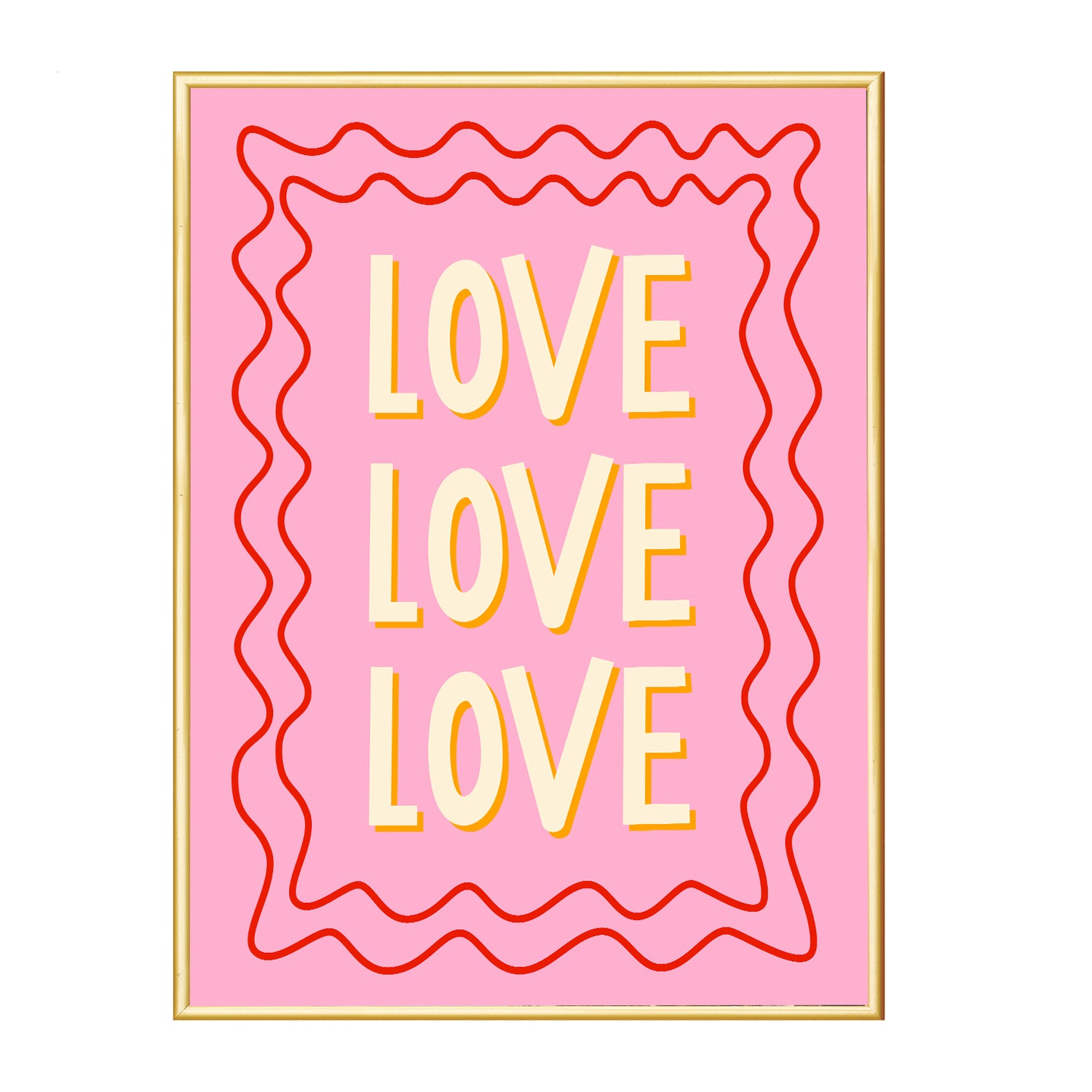 Poster mit Bilderrahmen Love - verschiedene Formate