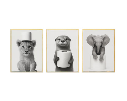 Wackadoo Poster Set Baby Klotiere 3er Set inklusive Bilderrahmen